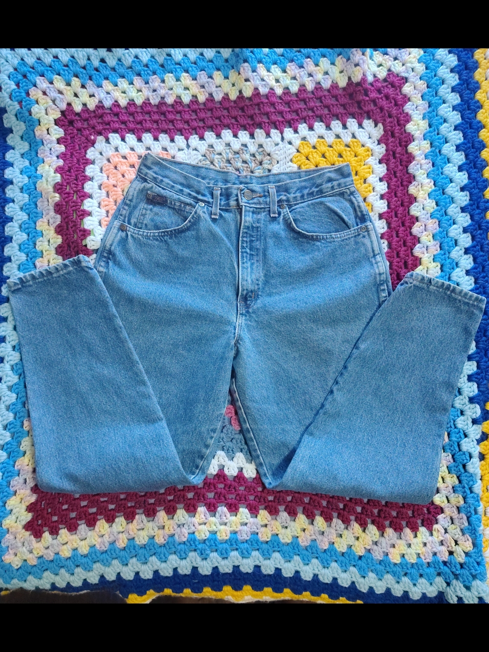Vintage 80s Chic High Waisted Mom Jeans Tapered Leg 12P Made in USA Waist 28